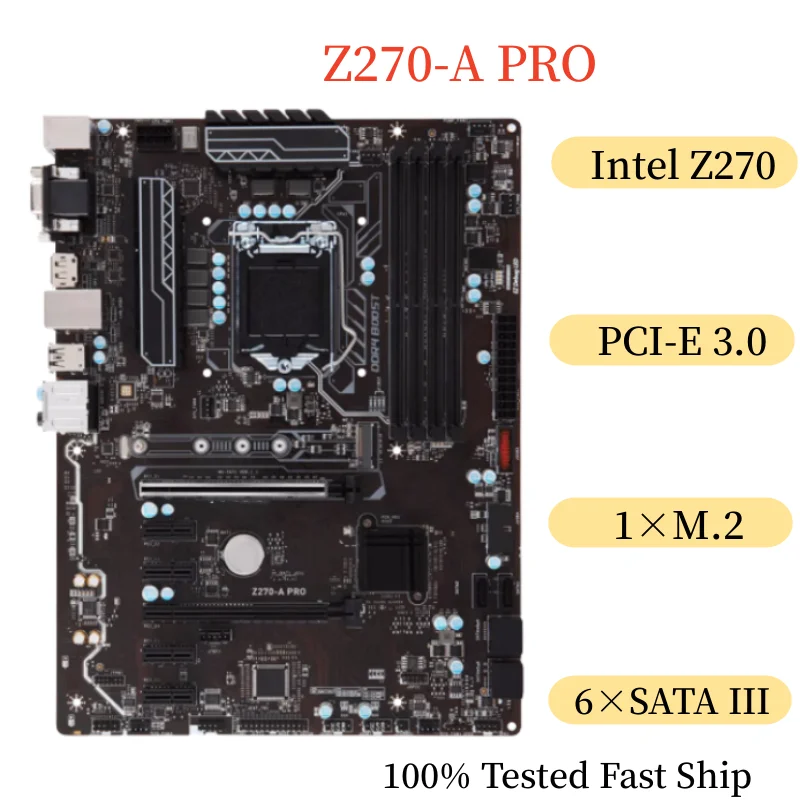 MSI Z270-A PRO , LGA 1151 DDR4 ATX κ, 100% ׽Ʈ Ϸ,  , 64GB